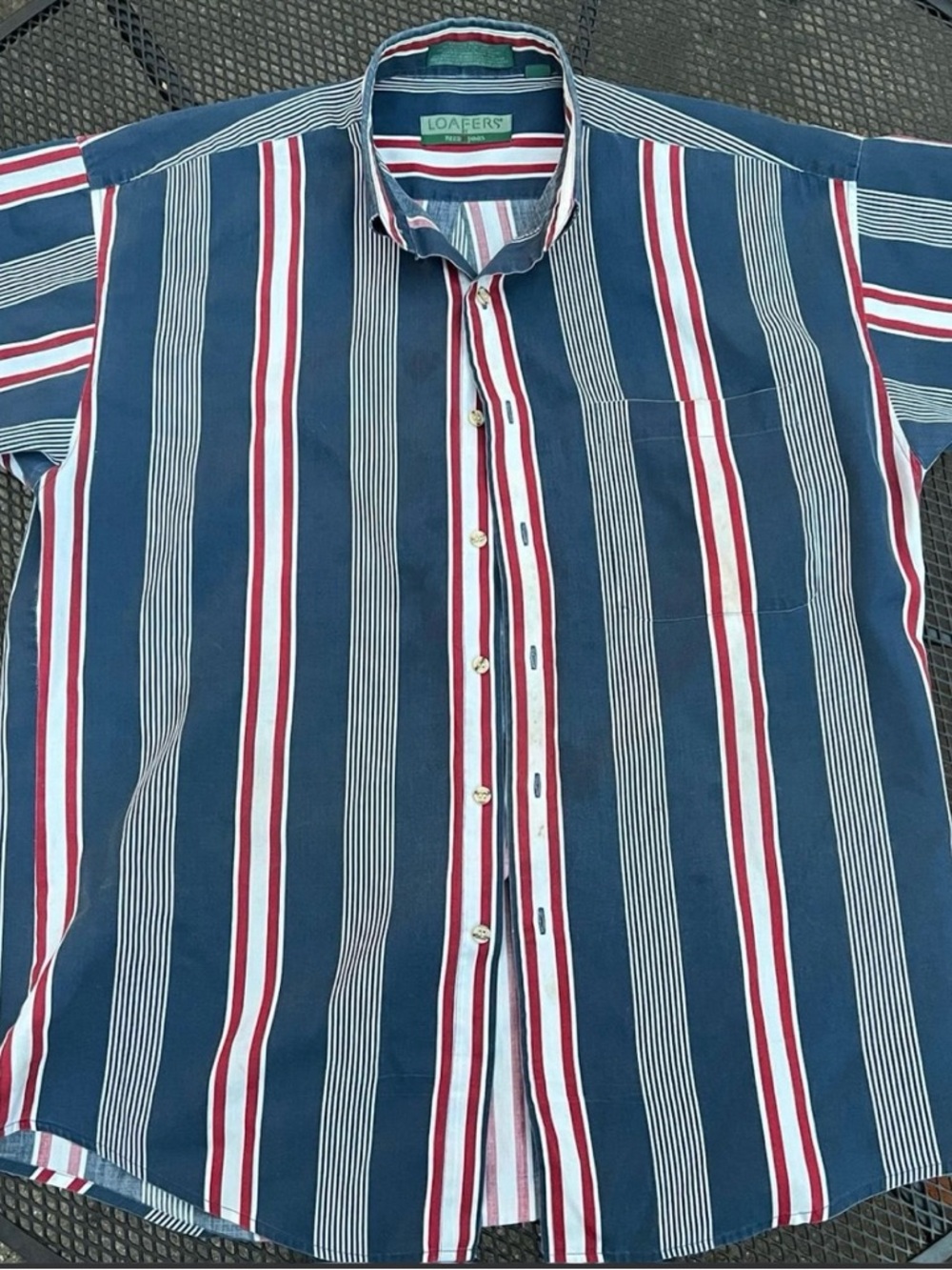 Vintage Loafers Reed St. James Striped Button-Up